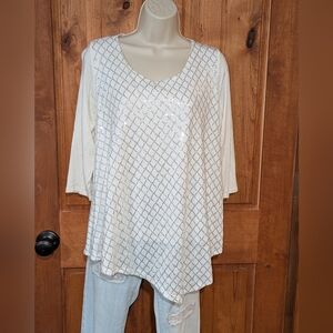 Chic White Sequin Blouse for‎ Women